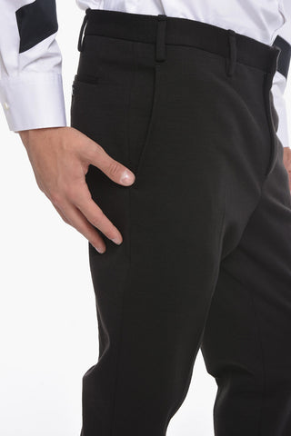 Wool-blend Trousers with Low Waist