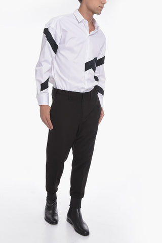 Wool-blend Trousers with Low Waist