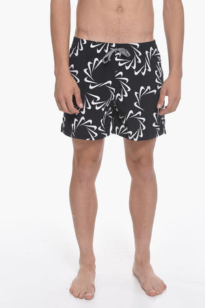 Swim Costume da Bagno Boxer SWOOSH LINE con Logo Ripetuto
