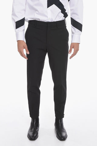 Slim-fit Trousers with Zip at the Hem
