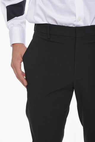 Slim-fit Trousers with Zip at the Hem