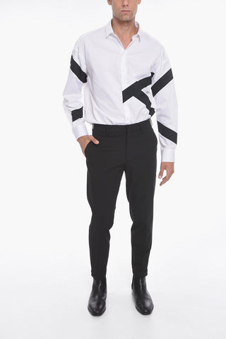 Slim-fit Trousers with Zip at the Hem