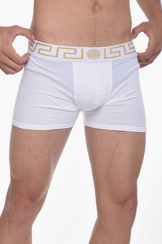 Set 2 Boxer in Cotone Stretch con Banda Elastica Logata