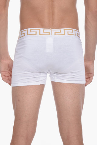 Set 2 Boxer in Cotone Stretch con Banda Elastica Logata