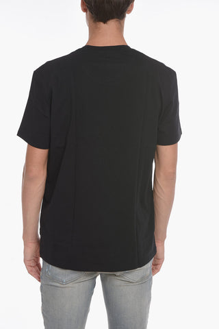 Crew Neck HANORIH T-Shirt with Lamè Print