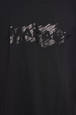 Crew Neck HANORIH T-Shirt with Lamè Print