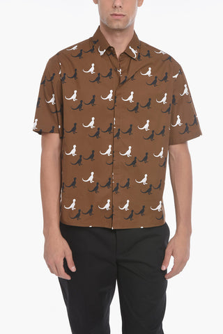 BOWLING Shirt with Dinosaurs Print