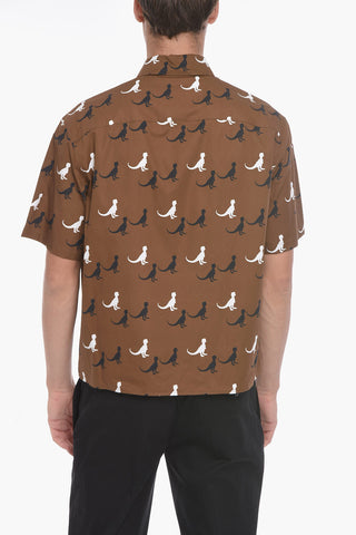 BOWLING Shirt with Dinosaurs Print