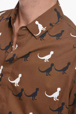 BOWLING Shirt with Dinosaurs Print