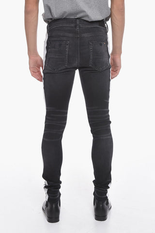 Skinny Jeans with Flocked Side Bands 14,5 cm
