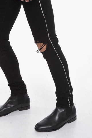 Stretchy Skinny Denims with Crystal Detailing 14cm