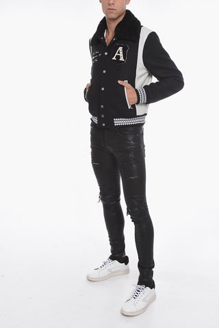 Varsity ALWAYS ON POINT Jacket with Removable Furred Collar