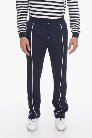 Polyester Joggers with Striped Detailing