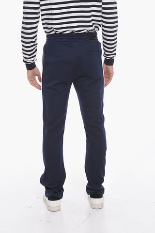 Polyester Joggers with Striped Detailing