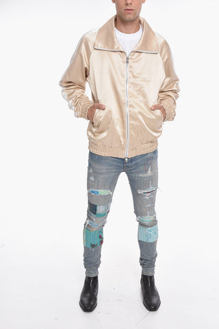 Felpa Zip Up a Collo Alto con Logo Ricamato