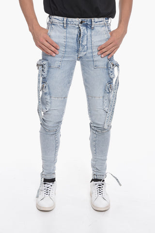 Jeans Cargo TACTICAL in Denim Lavaggio Chiaro 14cm
