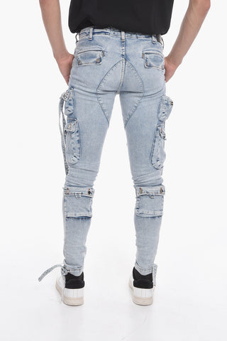 Jeans Cargo TACTICAL in Denim Lavaggio Chiaro 14cm