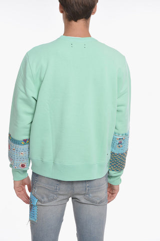 Quilted Sweatshirt with Embroidered Patch
