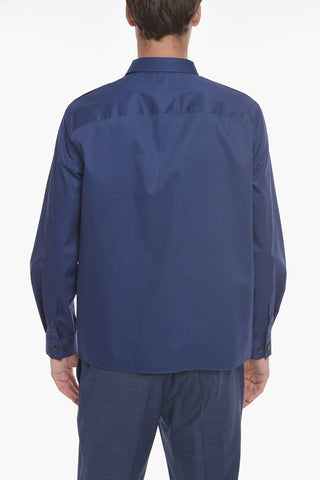 Compact Popeline Shirt with Double Chest-pocket
