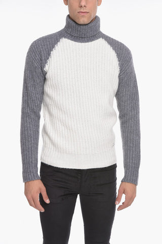 Maglia in Misto Cashmere a Collo Alto