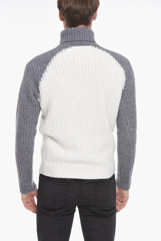 Maglia in Misto Cashmere a Collo Alto