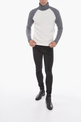 Maglia in Misto Cashmere a Collo Alto