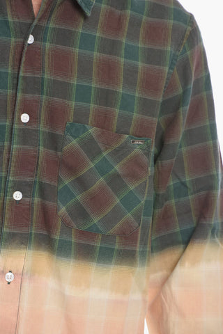 Camicia Bicolore in Flanella con Frange