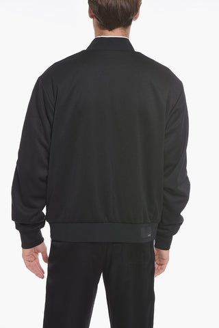 Zip-up Sweatshirt with Contrasting Embroidery