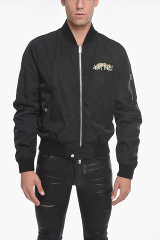 Zip-up CHERUB Bomber Jacket with Logo Embroidery