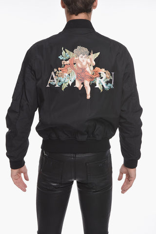 Zip-up CHERUB Bomber Jacket with Logo Embroidery