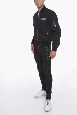 Zip-up CHERUB Bomber Jacket with Logo Embroidery