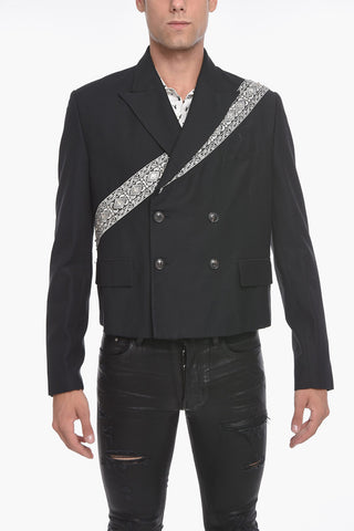Double-breasted GUITAR Blazer wirh Embroidered Detailing