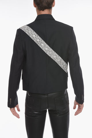 Double-breasted GUITAR Blazer wirh Embroidered Detailing