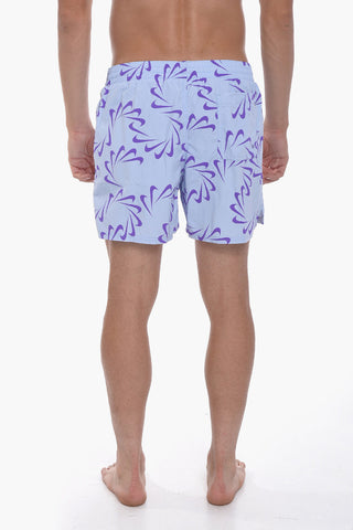 SWIM Nylon Boxer Swim Trunks SWOOSH LINE