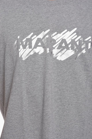 Crew Neck HANORIH T-Shirt with Lamè Print