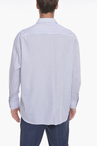 Popeline Striped Shirt with Maxi Pockets