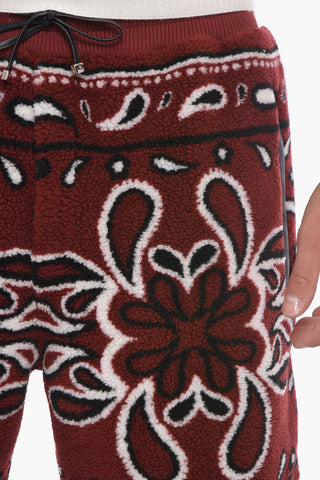 Fleece Shorts with Bandana Pattern