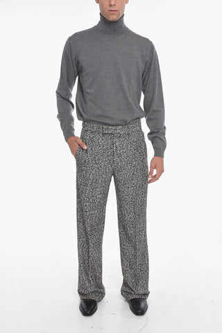 Pantaloni Baggy Sartoriali in Tweed di Lana