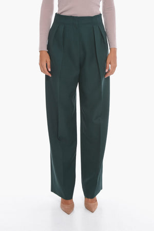 Wide-Leg Pants with Pleats