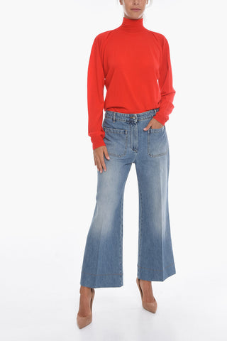 Wide ALINA Jeans With Silver Button 29cm