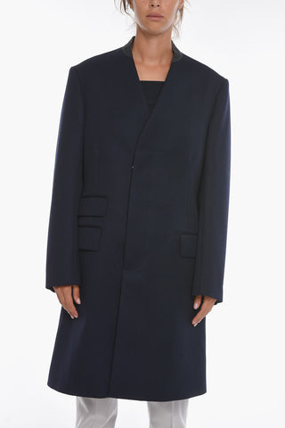 MM4 Cappotto in Lana con Tasche con Aletta