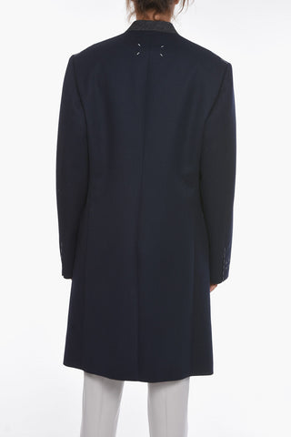 MM4 Cappotto in Lana con Tasche con Aletta