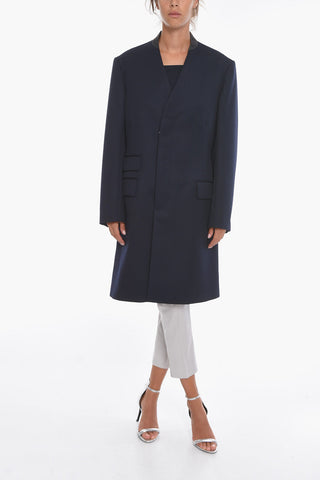 MM4 Cappotto in Lana con Tasche con Aletta