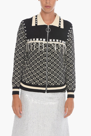 Felpa RYO Zip Up con Applicazione Cristalli