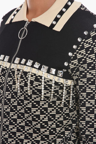 Felpa RYO Zip Up con Applicazione Cristalli