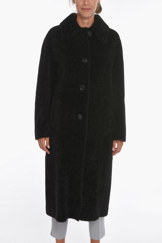 Single-breasted Shearling Coat