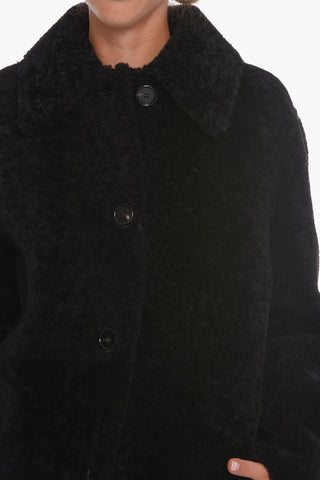 Single-breasted Shearling Coat