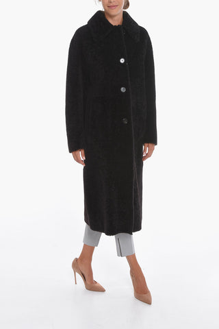 Single-breasted Shearling Coat