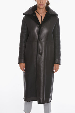 Single-breasted Shearling Coat