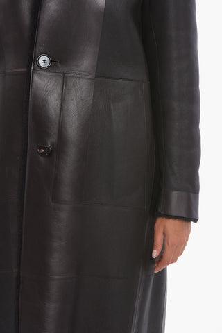 Single-breasted Shearling Coat